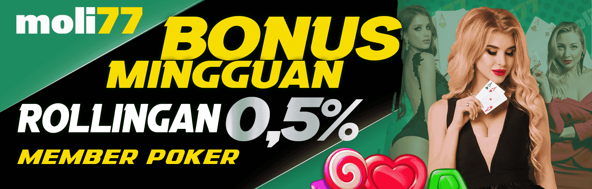 moli77 bonus rollingan poker