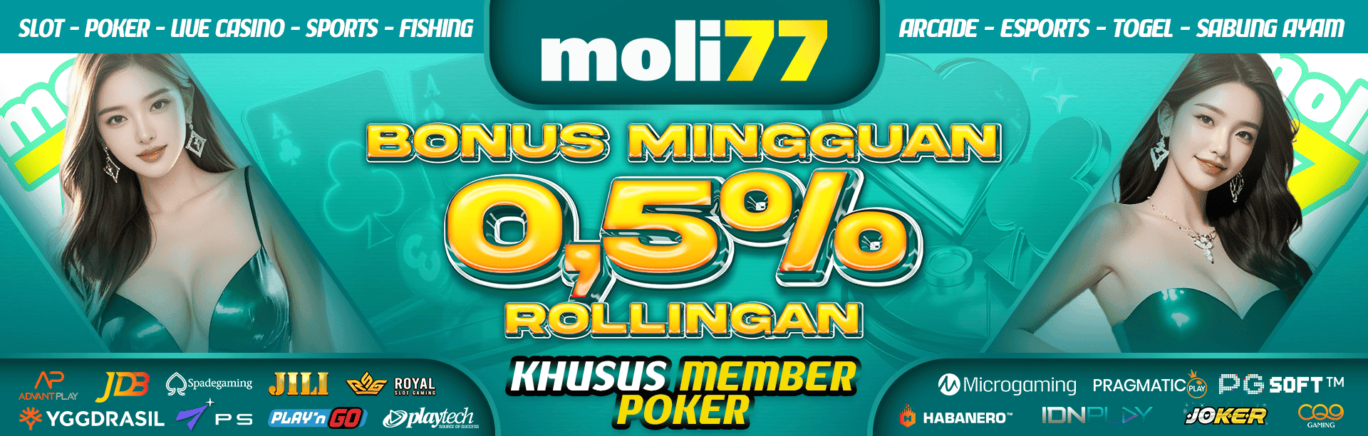 moli77 bonus rollingan poker