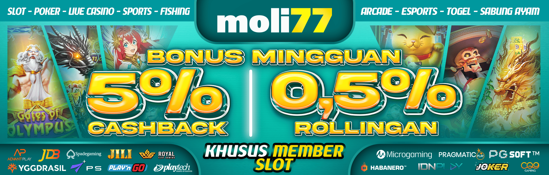 moli77 bonus cashback & roll SLOT